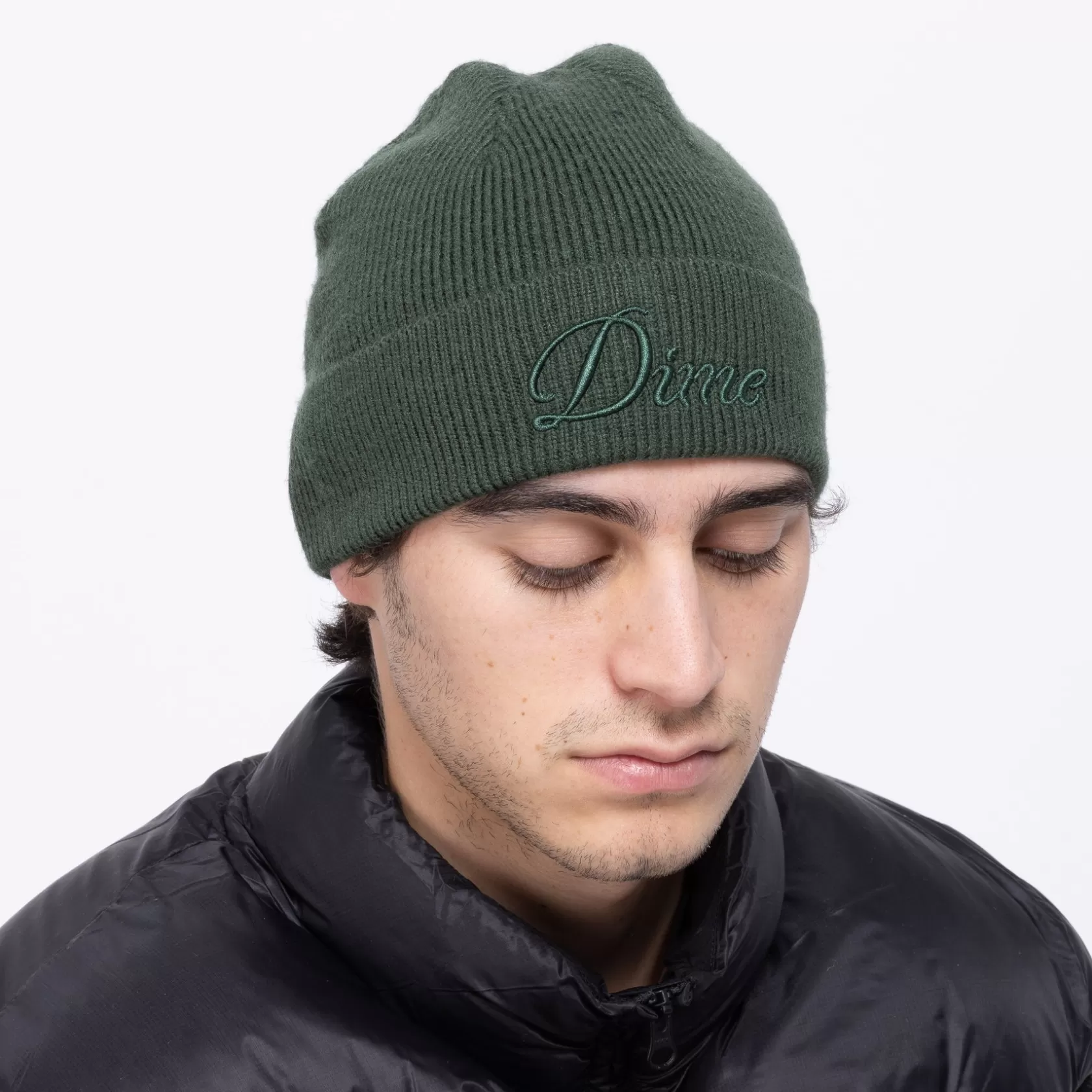 Store Cursive Wool Fold Beanie Hats