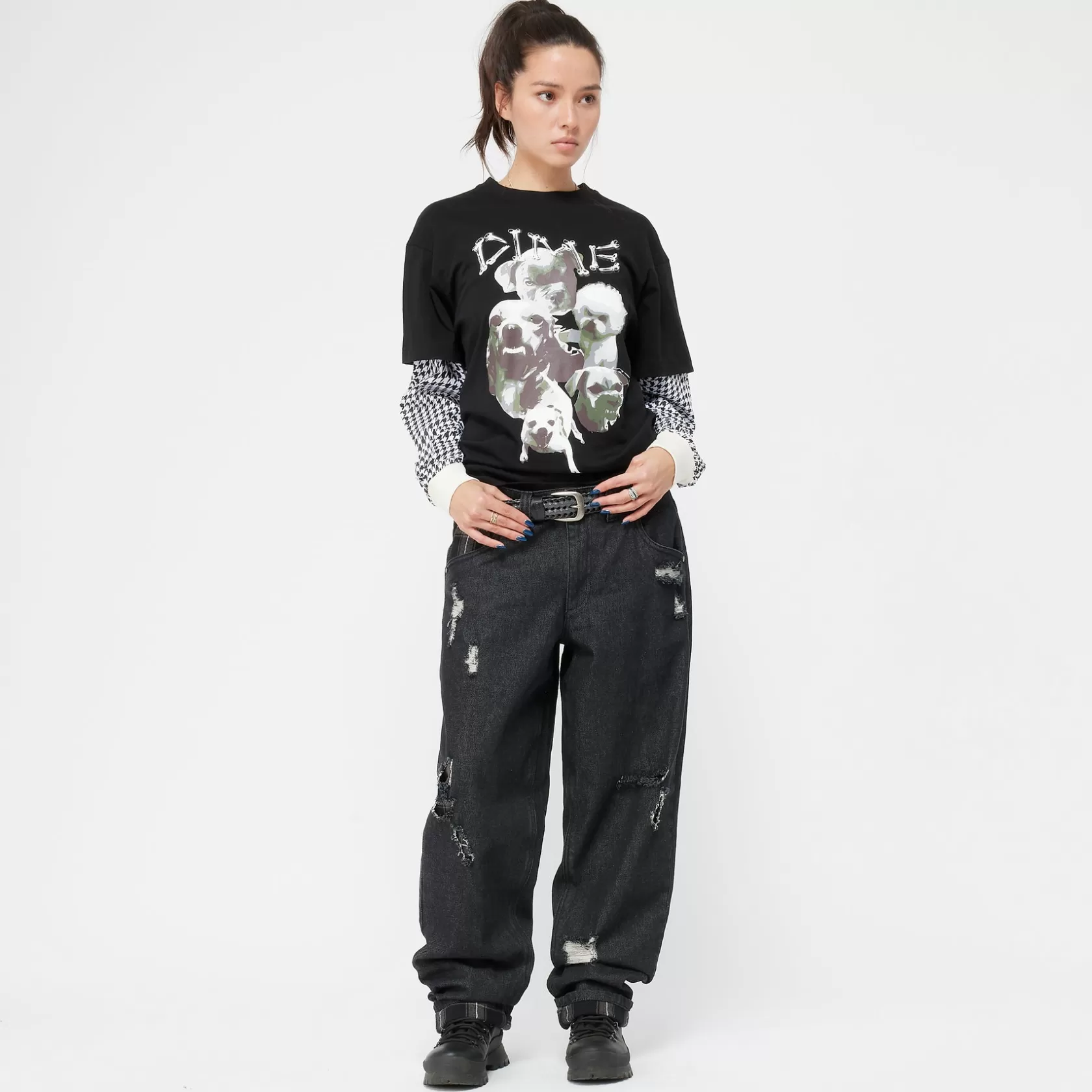 Cheap Secret Baggy Denim Pants Bottoms